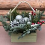 Новогодняя композиция Деревянный ящик — изображение 2